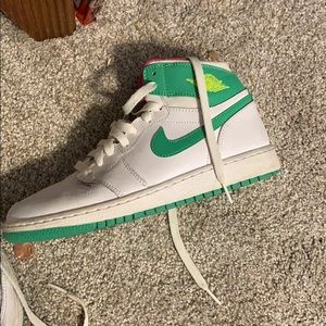 Pink and green Jordan’s